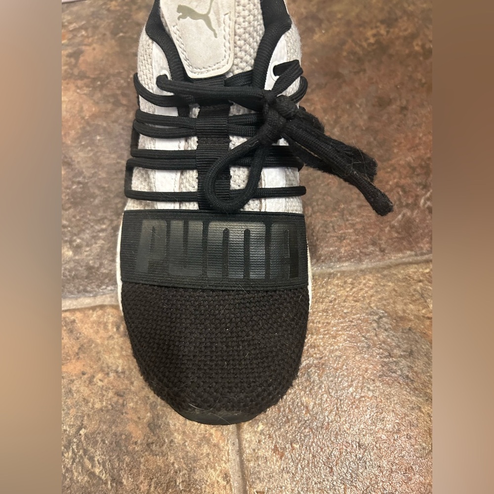 PUMA Kids Black and White Sneakers